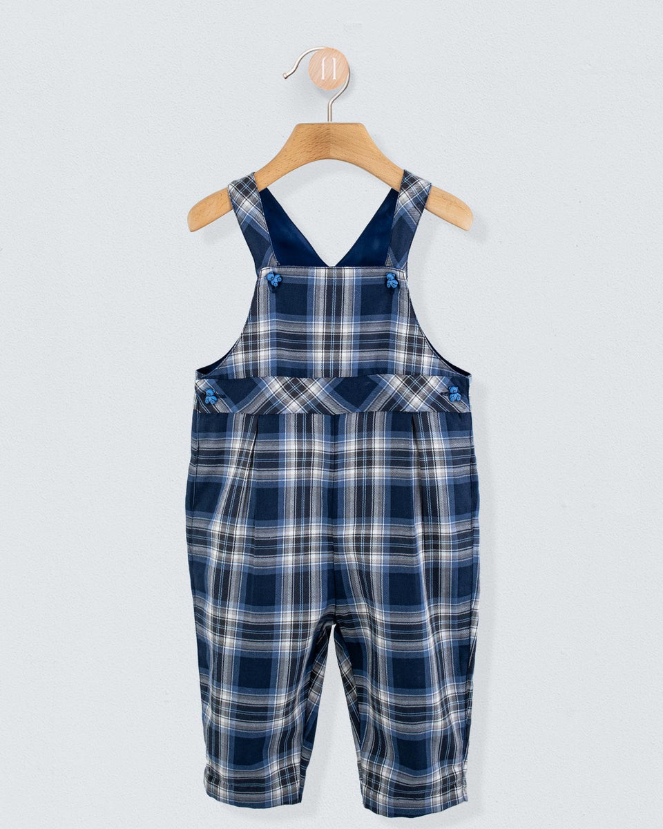 Bear Italian Navy Tartan Overall
