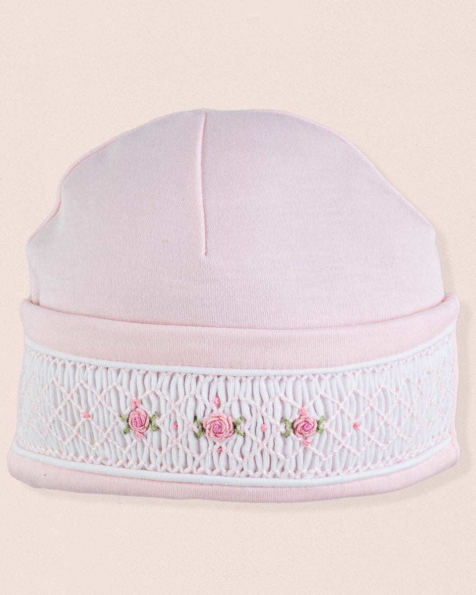 Pima Smocked Pink Hat