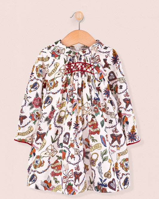 Baby Eveline Liberty Love Letters Dress - Baby Dress