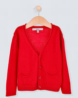 Peter Red Wool Bear Cardigan