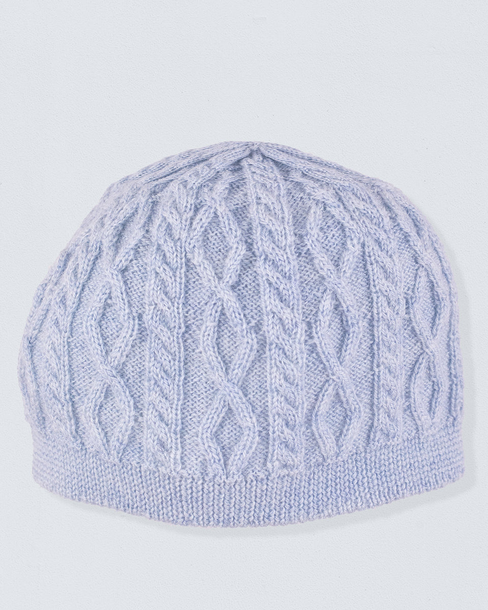 Maxime Baby Blue Mélange Knit Hat