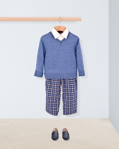 Mattia Italian Plaid Flannel Pant - Pant