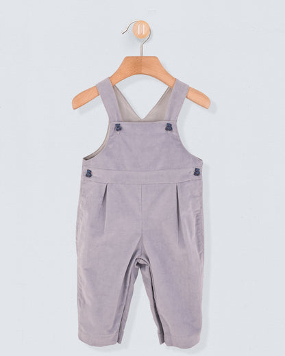 Bear French Blue Corduroy Overall - Romper