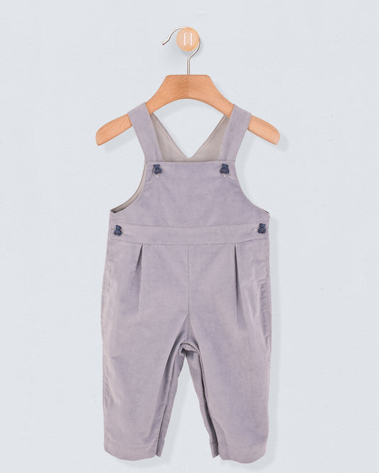 Bear French Blue Corduroy Overall - Romper