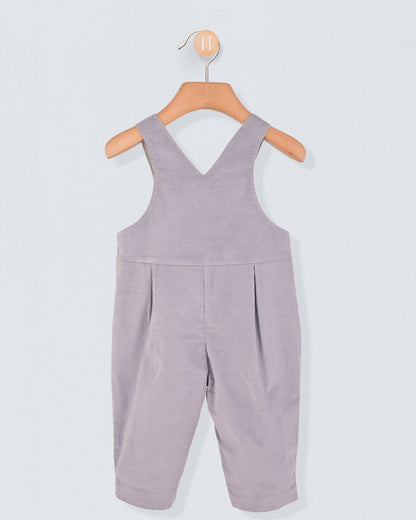 Bear French Blue Corduroy Overall - Romper
