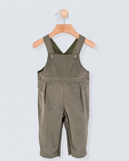 Bear Forest Corduroy Overall - Romper