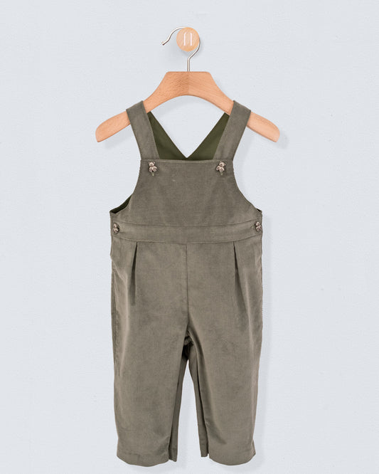 Bear Forest Corduroy Overall - Romper
