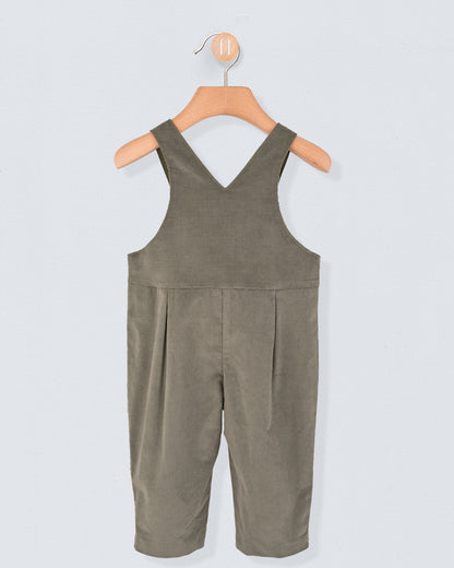 Bear Forest Corduroy Overall - Romper