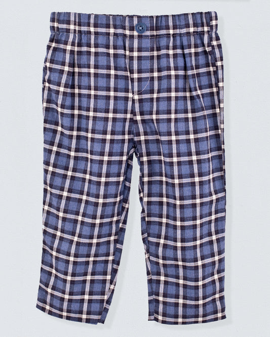 Mattia Italian Plaid Flannel Pant - Pant