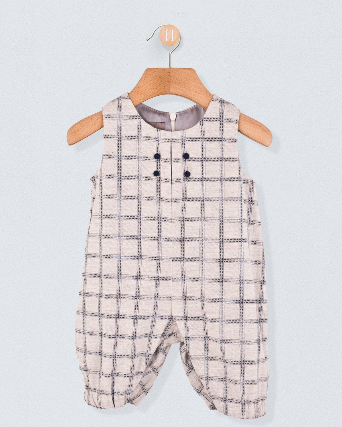 Harry French Blue Check Romper - Romper
