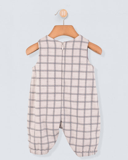 Harry French Blue Check Romper - Romper