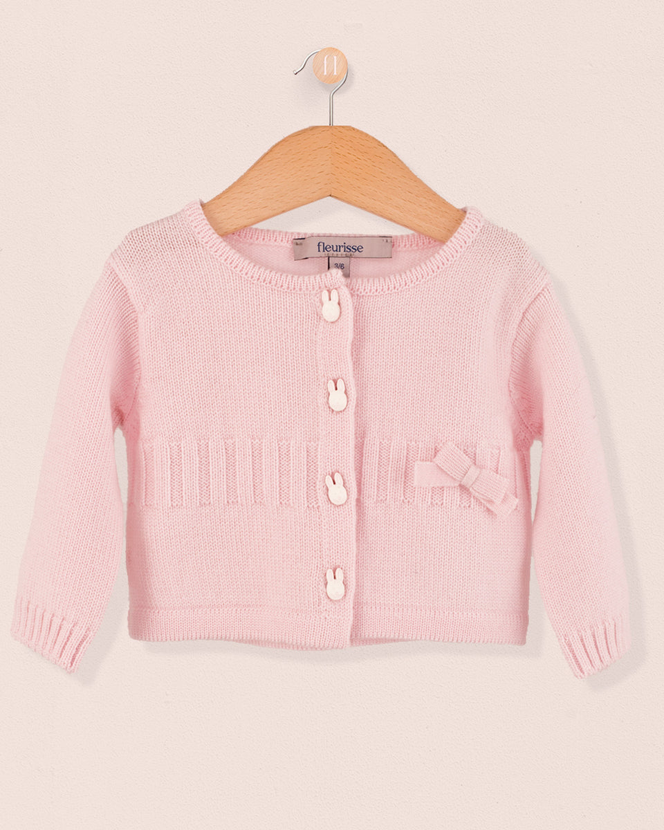 Madeline Baby Pink Bunny Cardigan