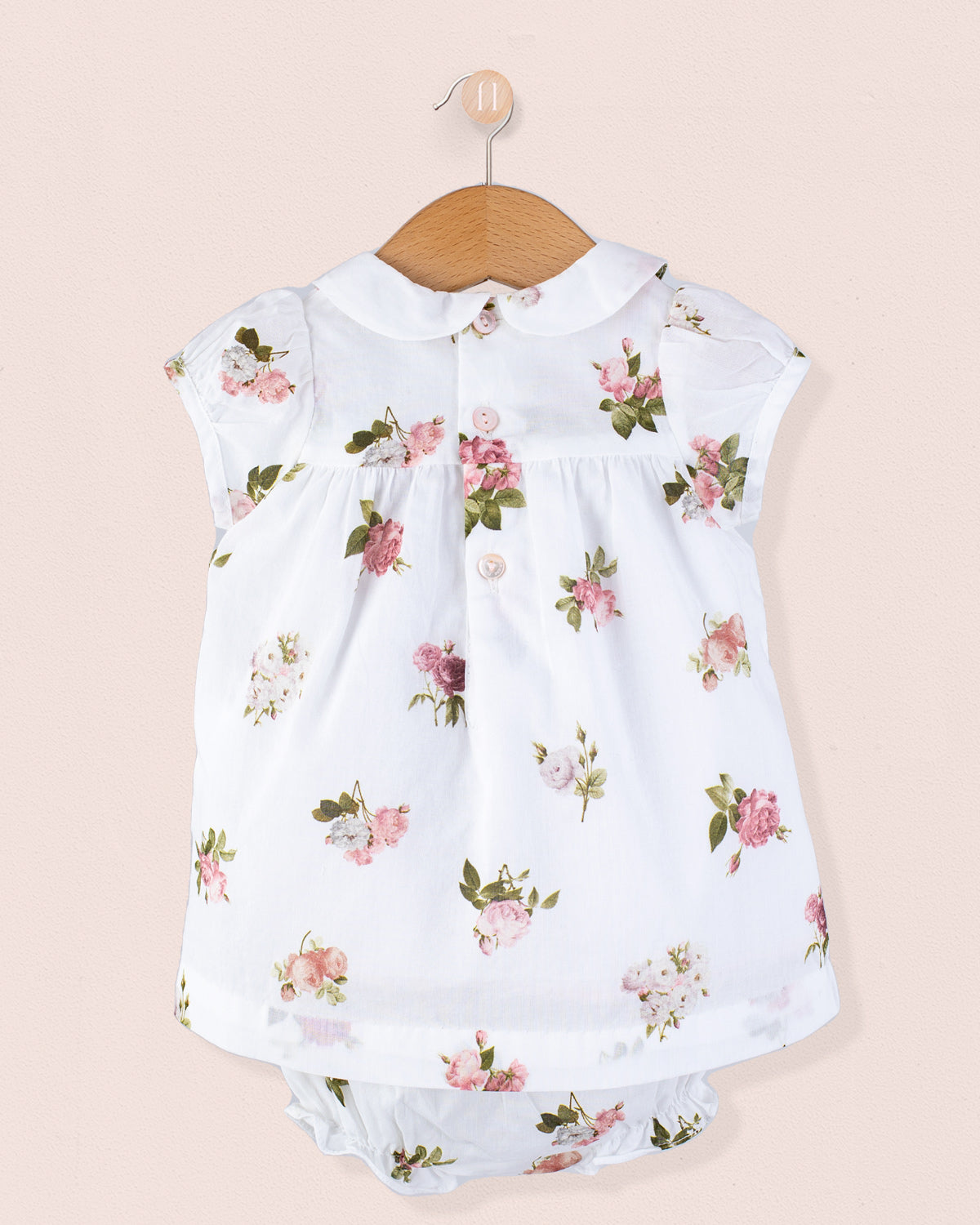 Baby Madeline Delicate Rose Dress and Diaper Cover - Baby Dress