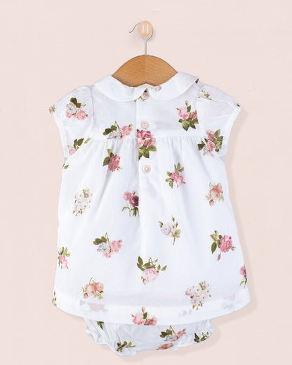 Baby Madeline Delicate Rose Dress and Diaper Cover - Baby Dress