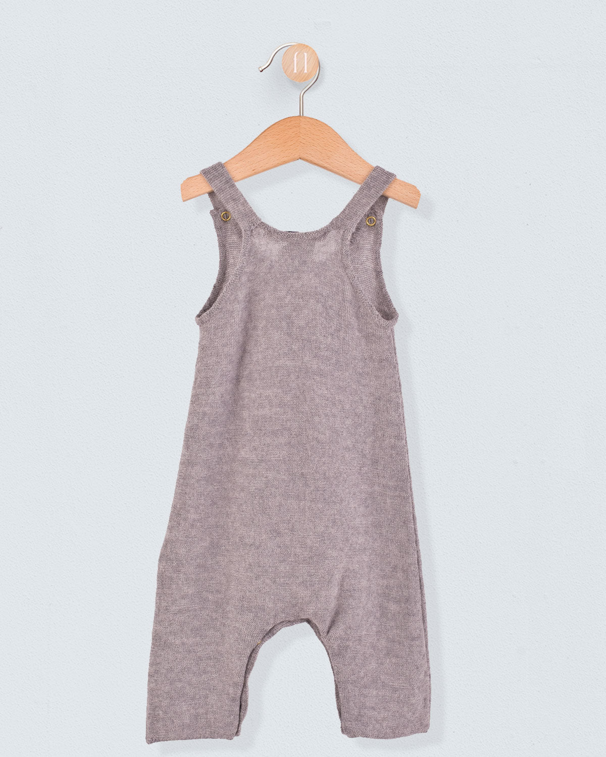 Aspen Grey Wool Knit Overall - Romper