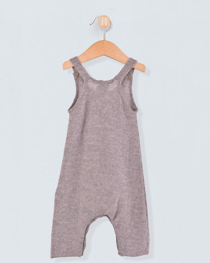 Aspen Grey Wool Knit Overall - Romper