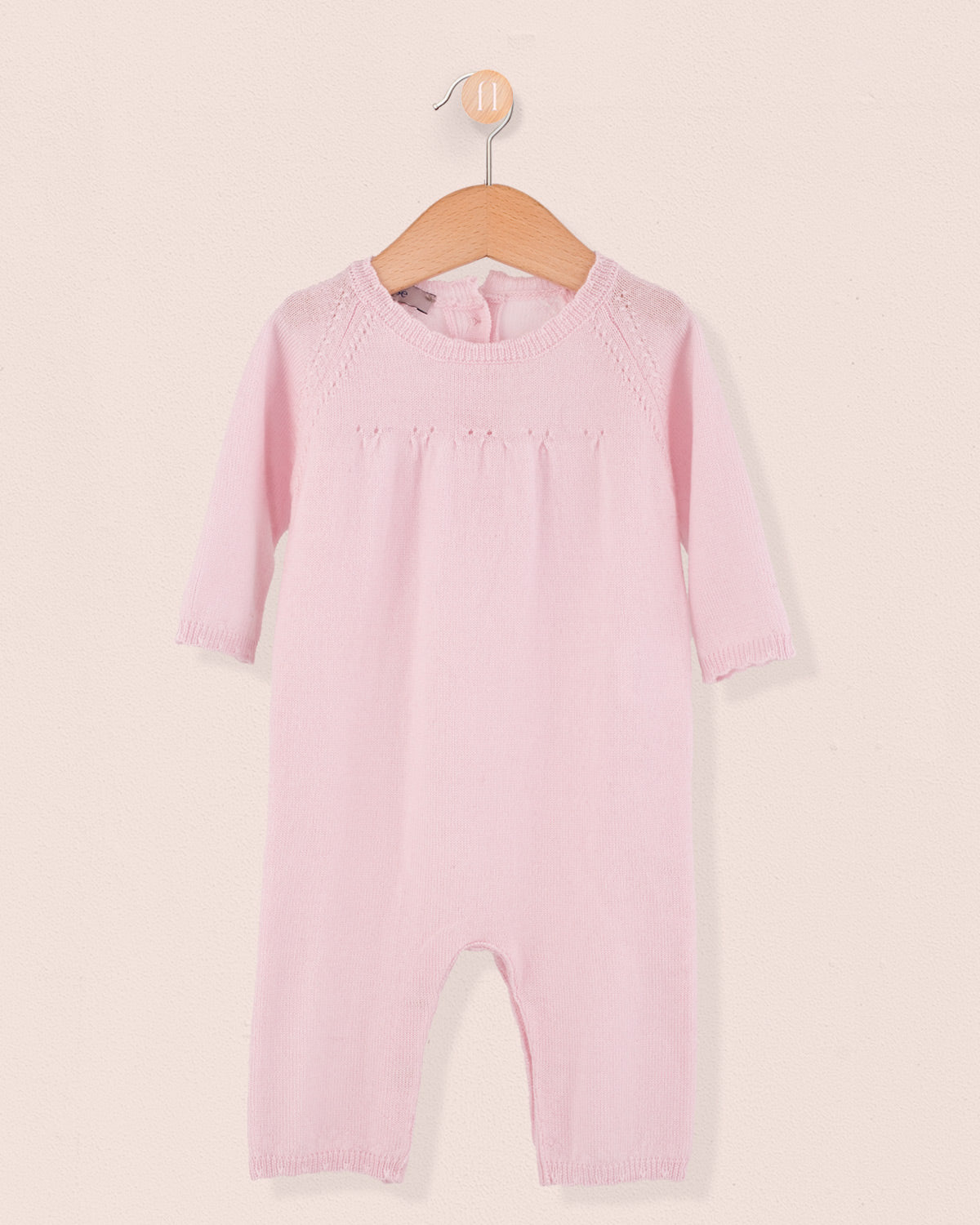 Ines Baby Pink Wool Knit - Romper