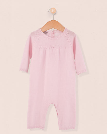 Ines Baby Pink Wool Knit - Romper