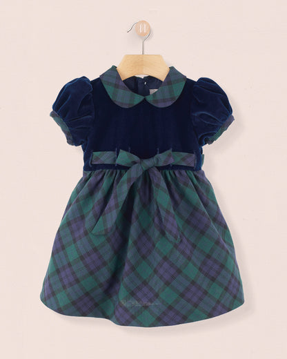 Baby Christelle Navy Velvet Holiday Dress  12m-3y - Baby Dress