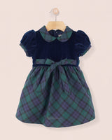 Baby Christelle Navy Velvet Holiday Dress  12m-3y