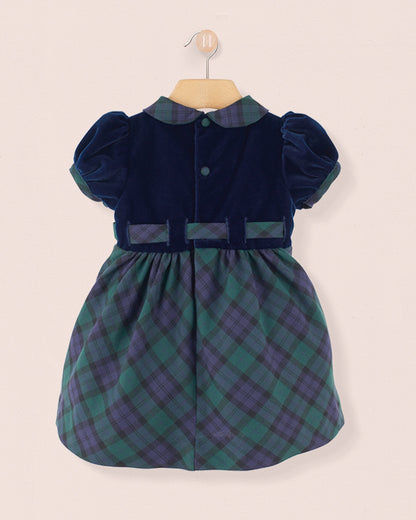 Baby Christelle Navy Velvet Holiday Dress  12m-3y - Baby Dress