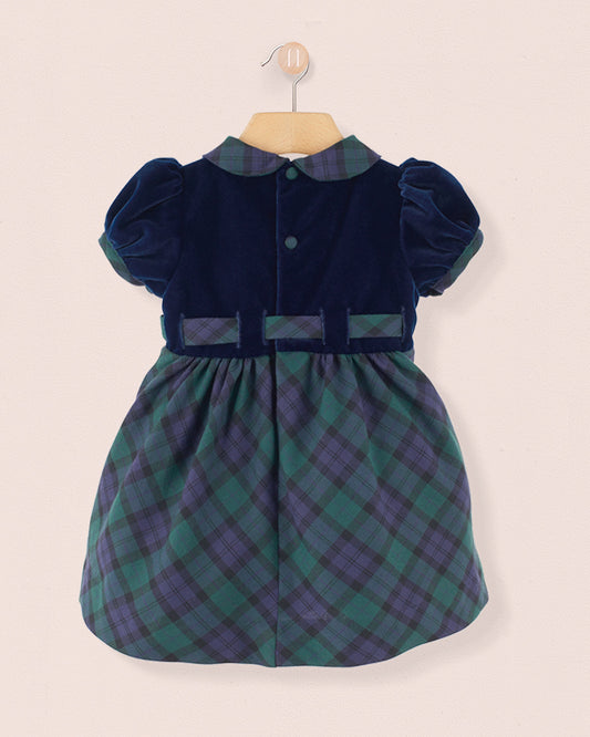 Baby Christelle Navy Velvet Holiday Dress  12m-3y - Baby Dress