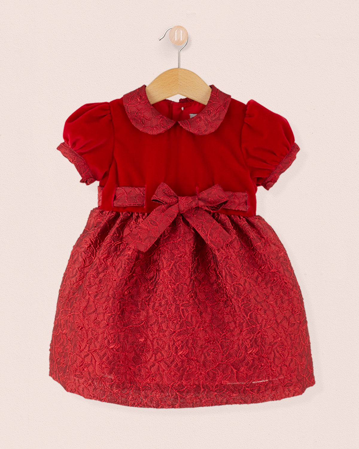 Baby Christelle Red Velvet Holiday Dress  12m-3y - Baby Dress