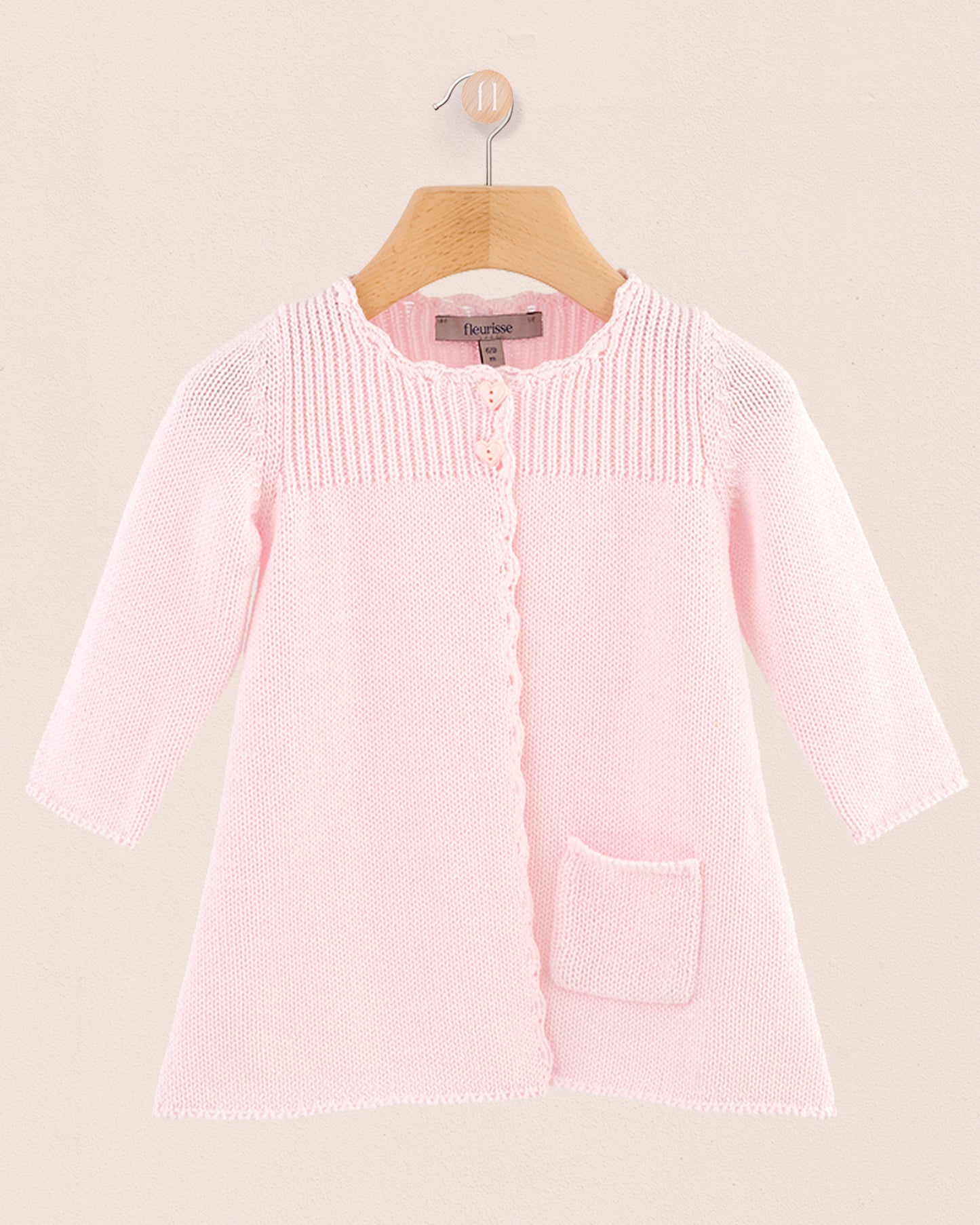 Charlotte Pink Baby Coat - Cardigan