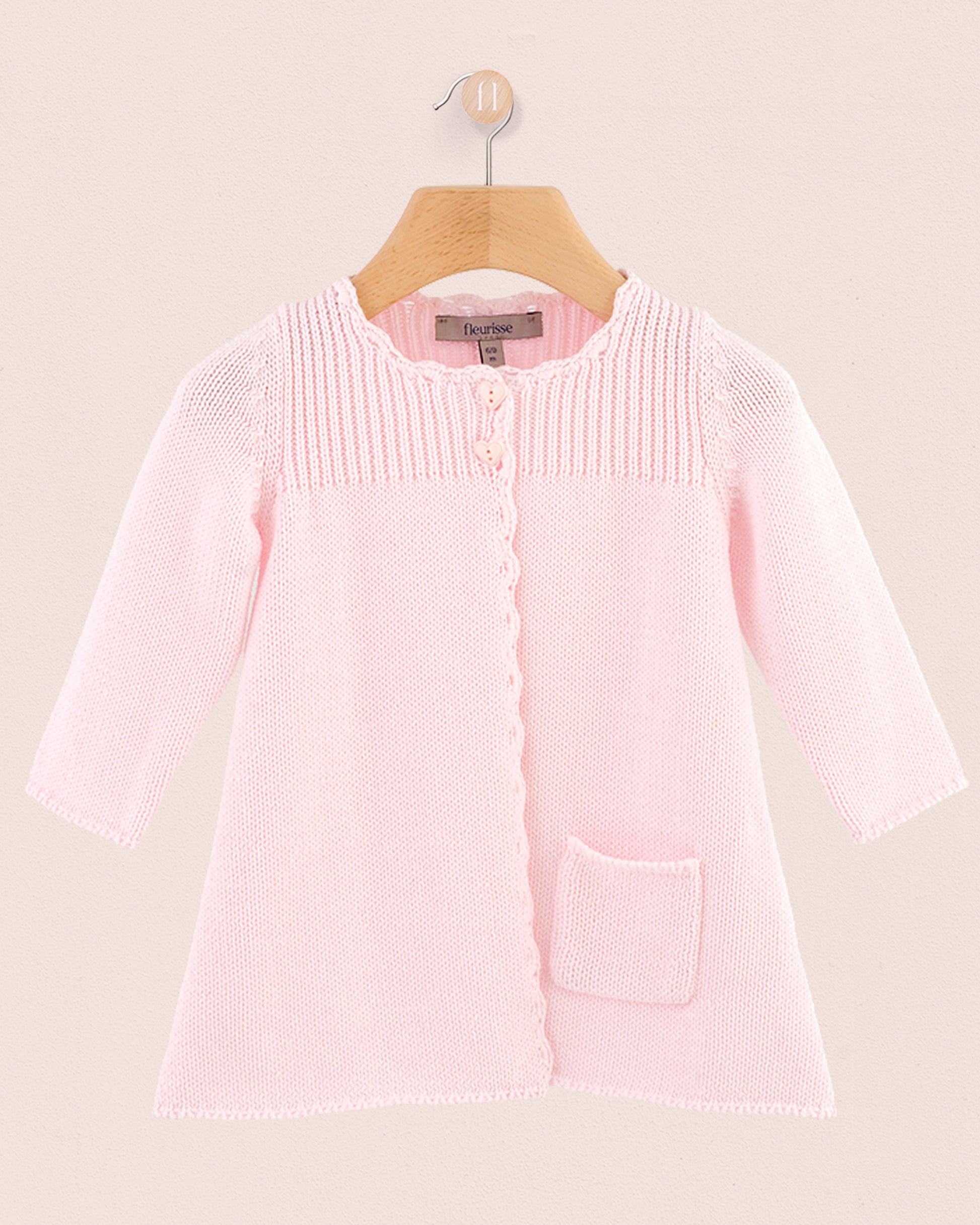 Charlotte Pink Baby Coat - Cardigan