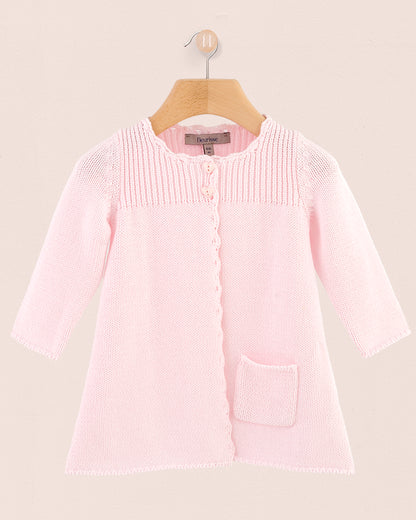 Charlotte Pink Baby Coat - Cardigan