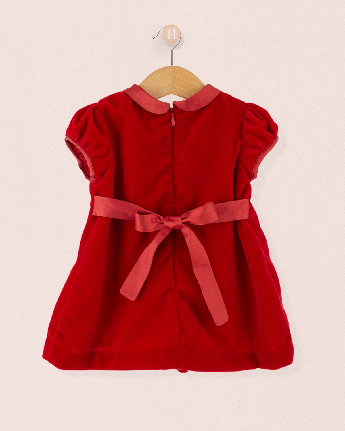 Baby Eveline Italian Red Velvet Dress