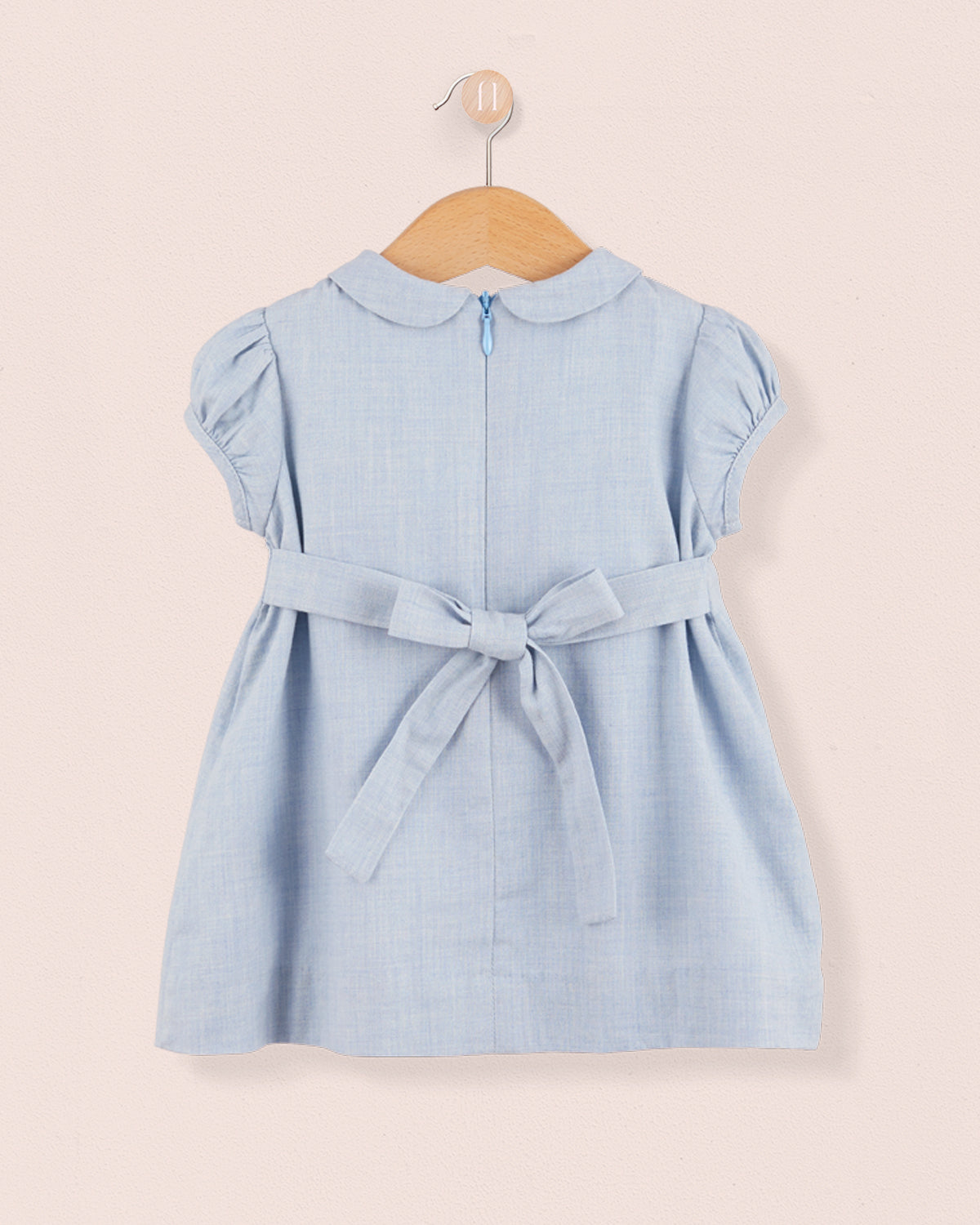 Baby Eveline Blue Flannel Dress - Baby Dress
