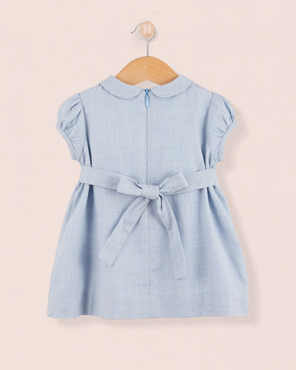 Baby Eveline Blue Flannel Dress - Baby Dress