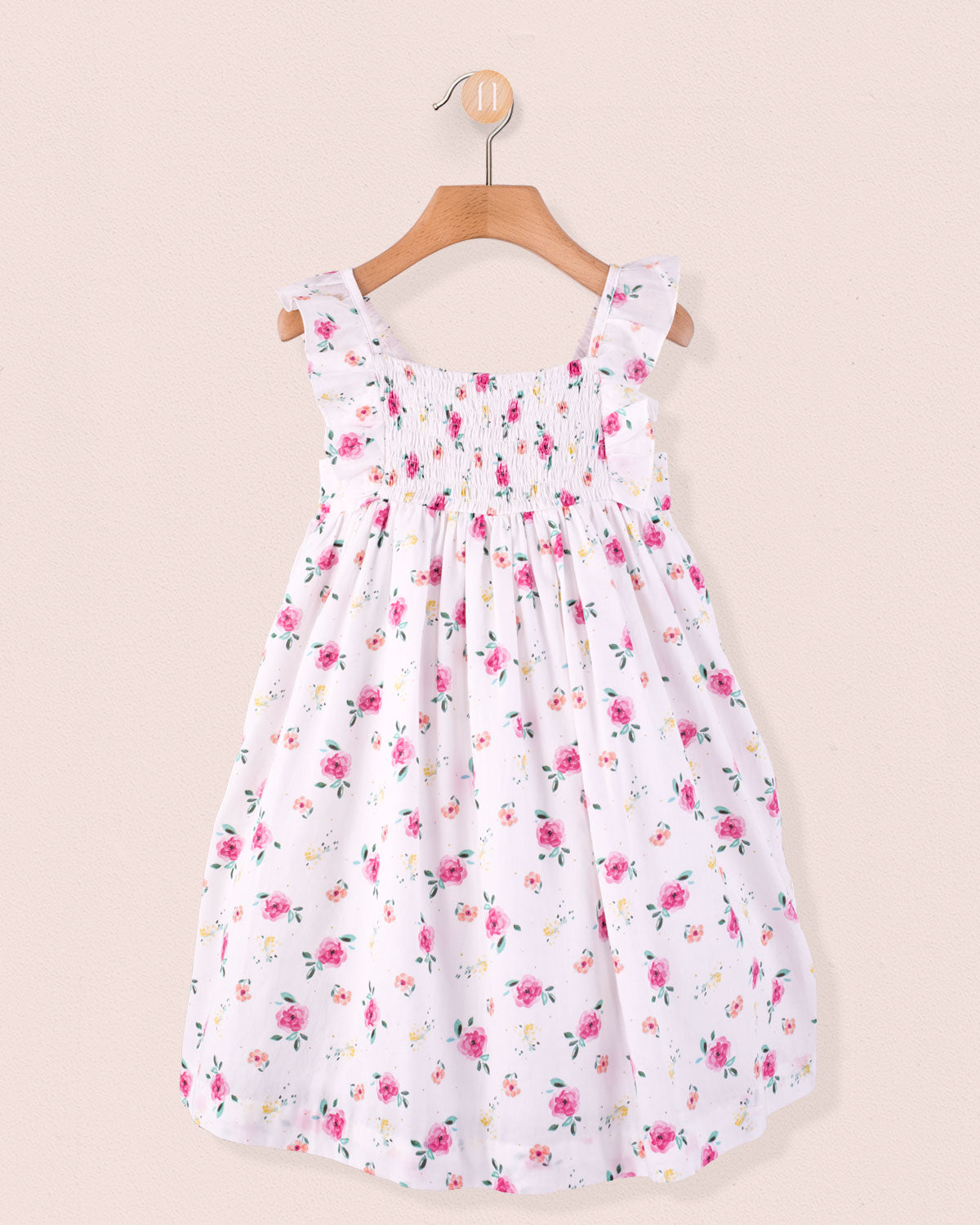 Bali French Colorful Roses Dress - Dress