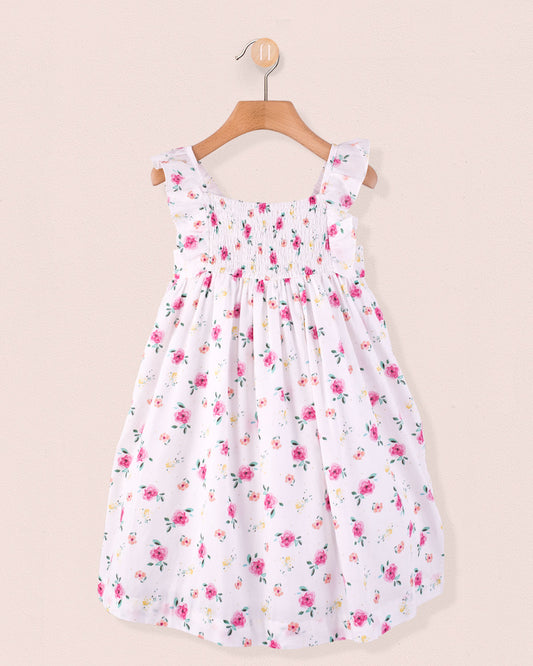 Bali French Colorful Roses Dress - Dress
