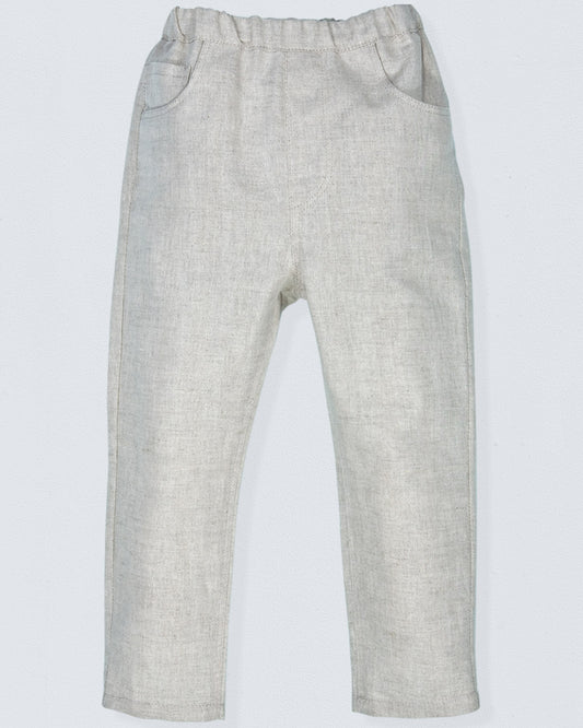 Bali Natural Linen Pull-On Pants - Pant