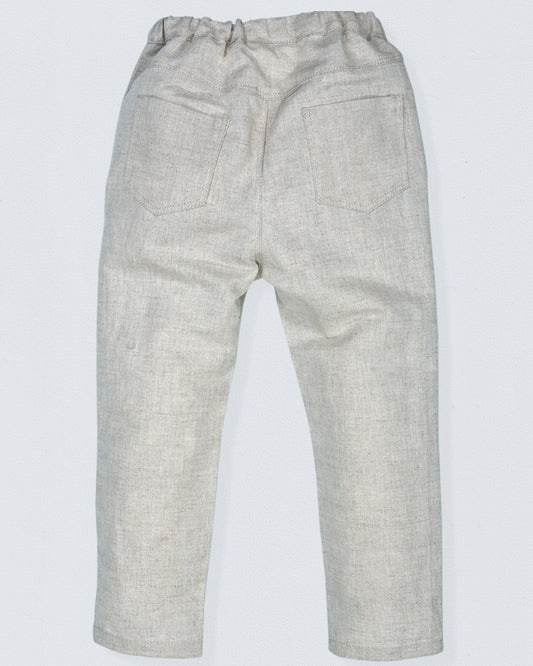 Bali Natural Linen Pull-On Pants - Pant