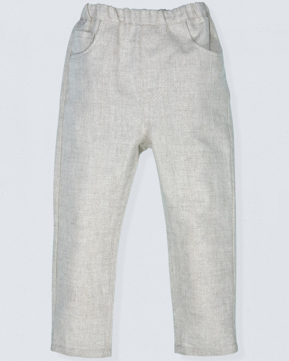 Bali Natural Linen Pull-On Pants