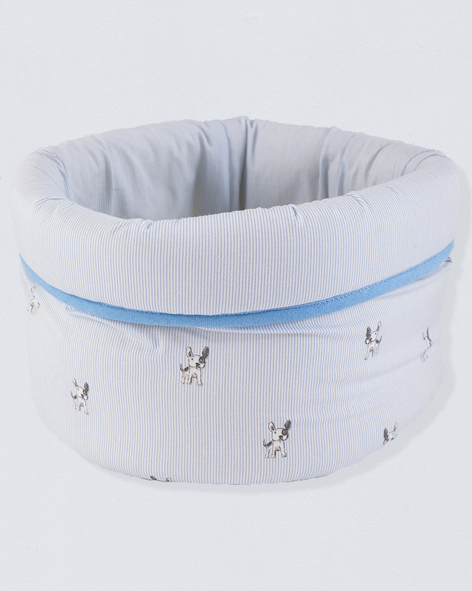 Doggies Print Round Basket