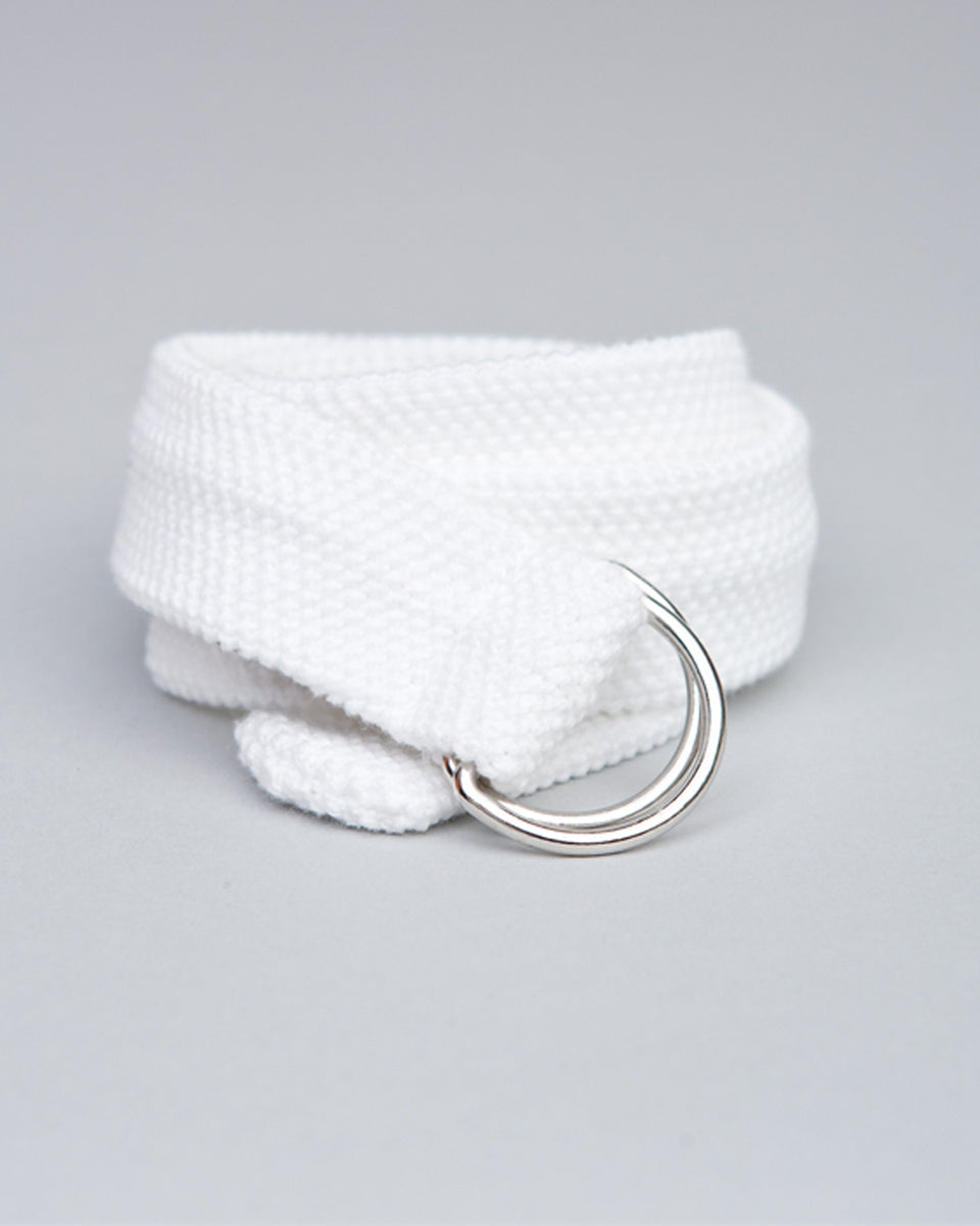 Belt White Weave