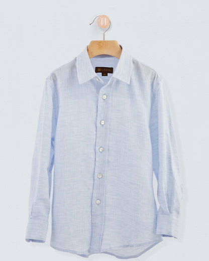 Bernard Light Blue Linen Shirt - Shirt