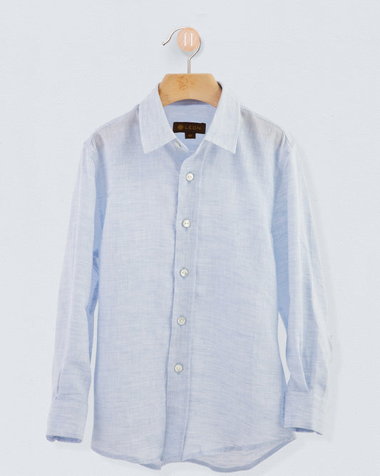 Bernard Light Blue Linen Shirt - Shirt