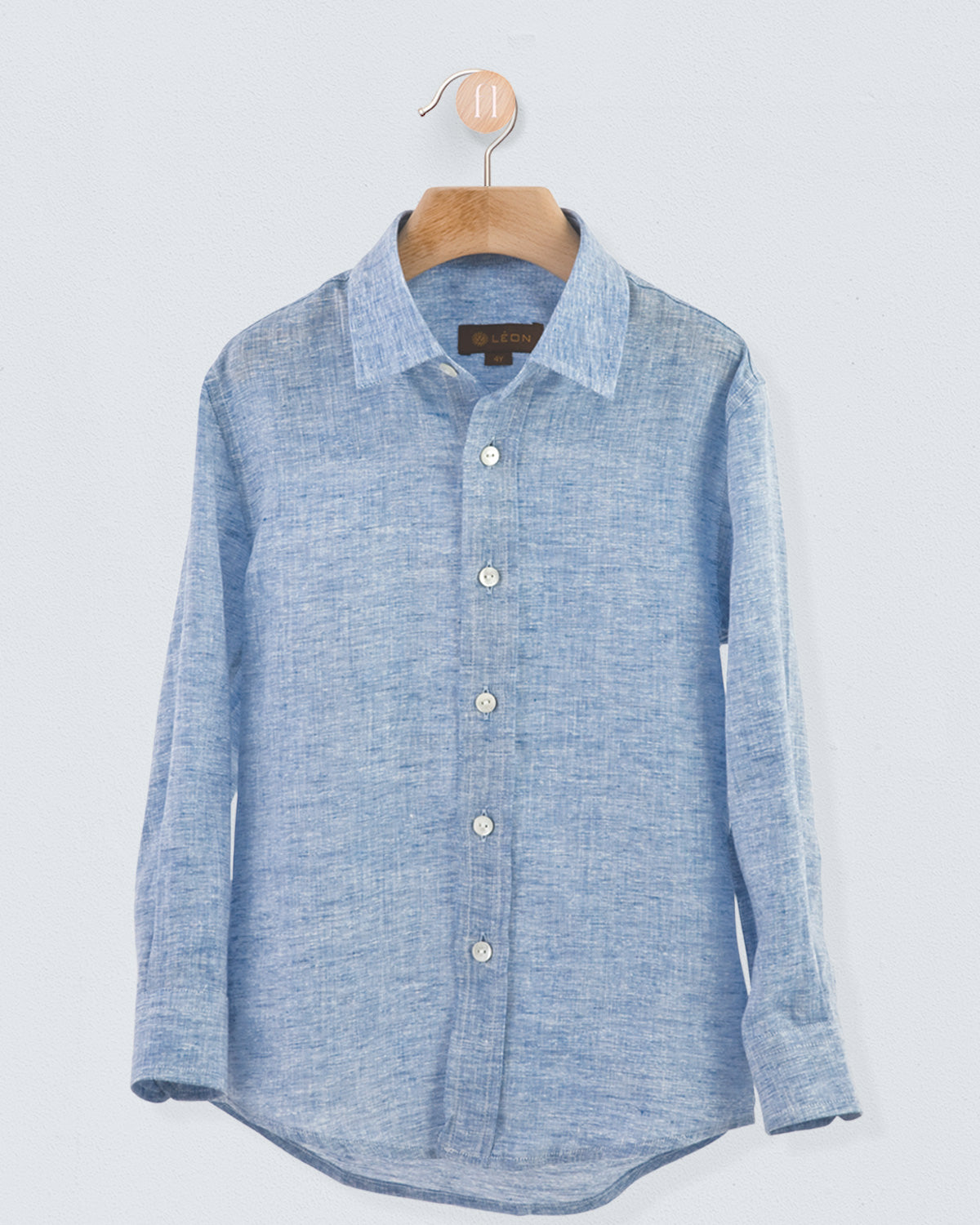 Bernard Blue Seafoam Linen Shirt - Shirt