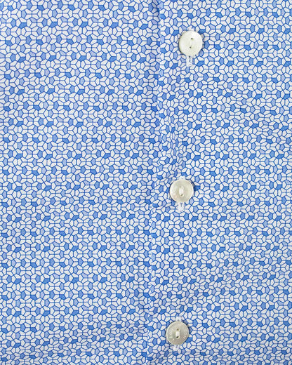 Louis Mosaic Blue Cotton Onesie Shirt - Shirt