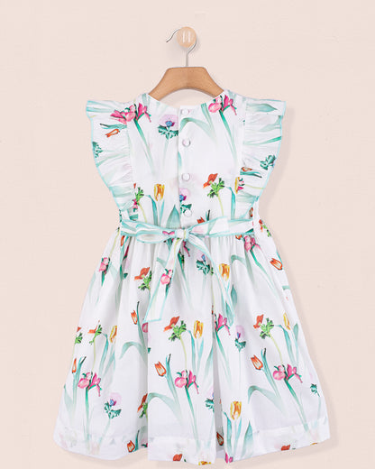 Berenice Liberty Healing Mint Smock - Smocked Dress