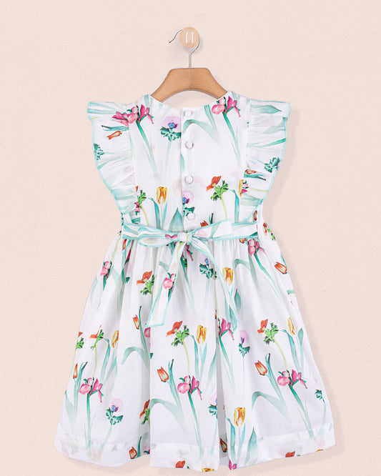 Berenice Liberty Healing Mint Smock - Smocked Dress