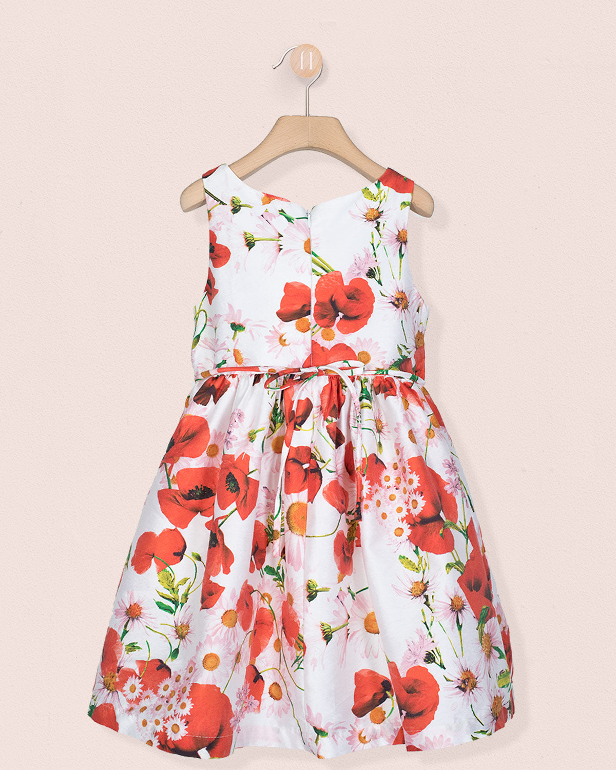 Biaritz Italian Coral Poppies - Dress