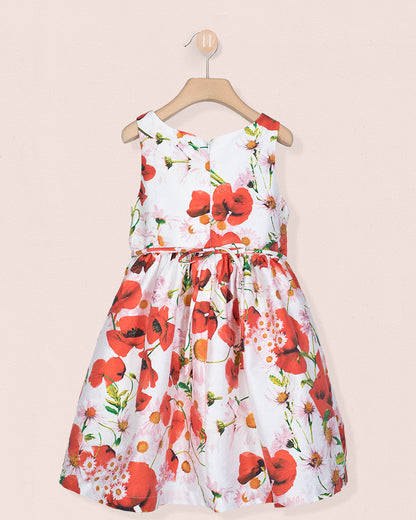 Biaritz Italian Coral Poppies - Dress