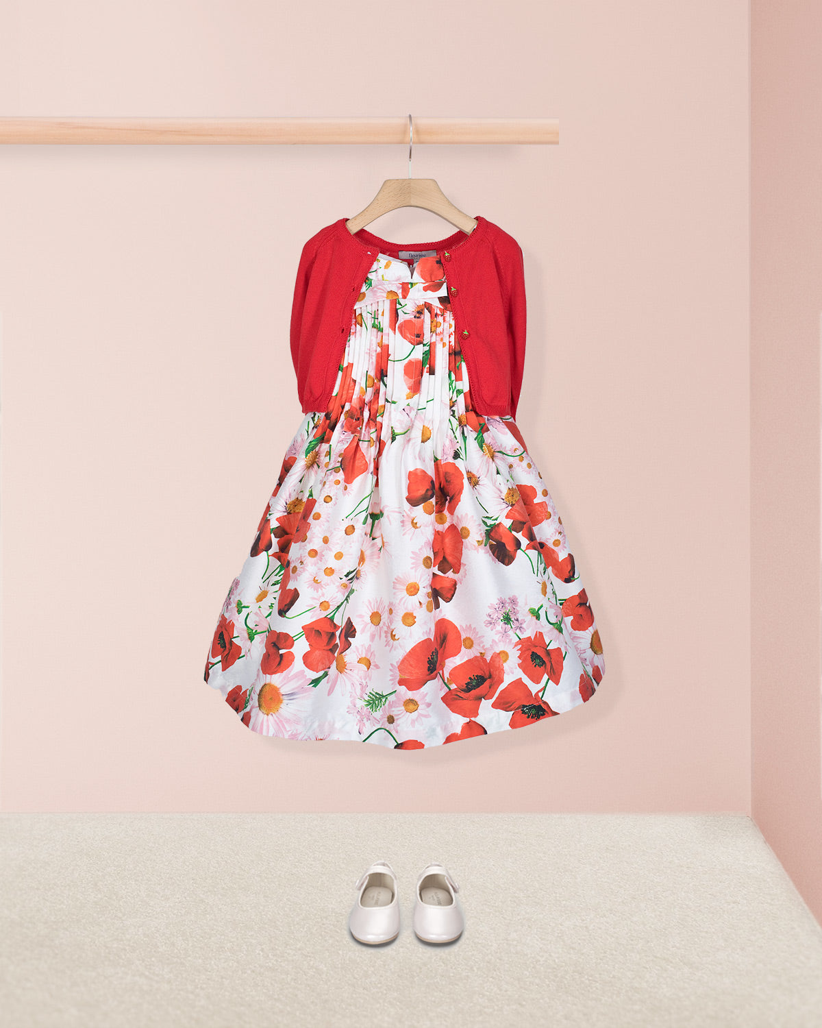 Biaritz Italian Coral Poppies - Dress