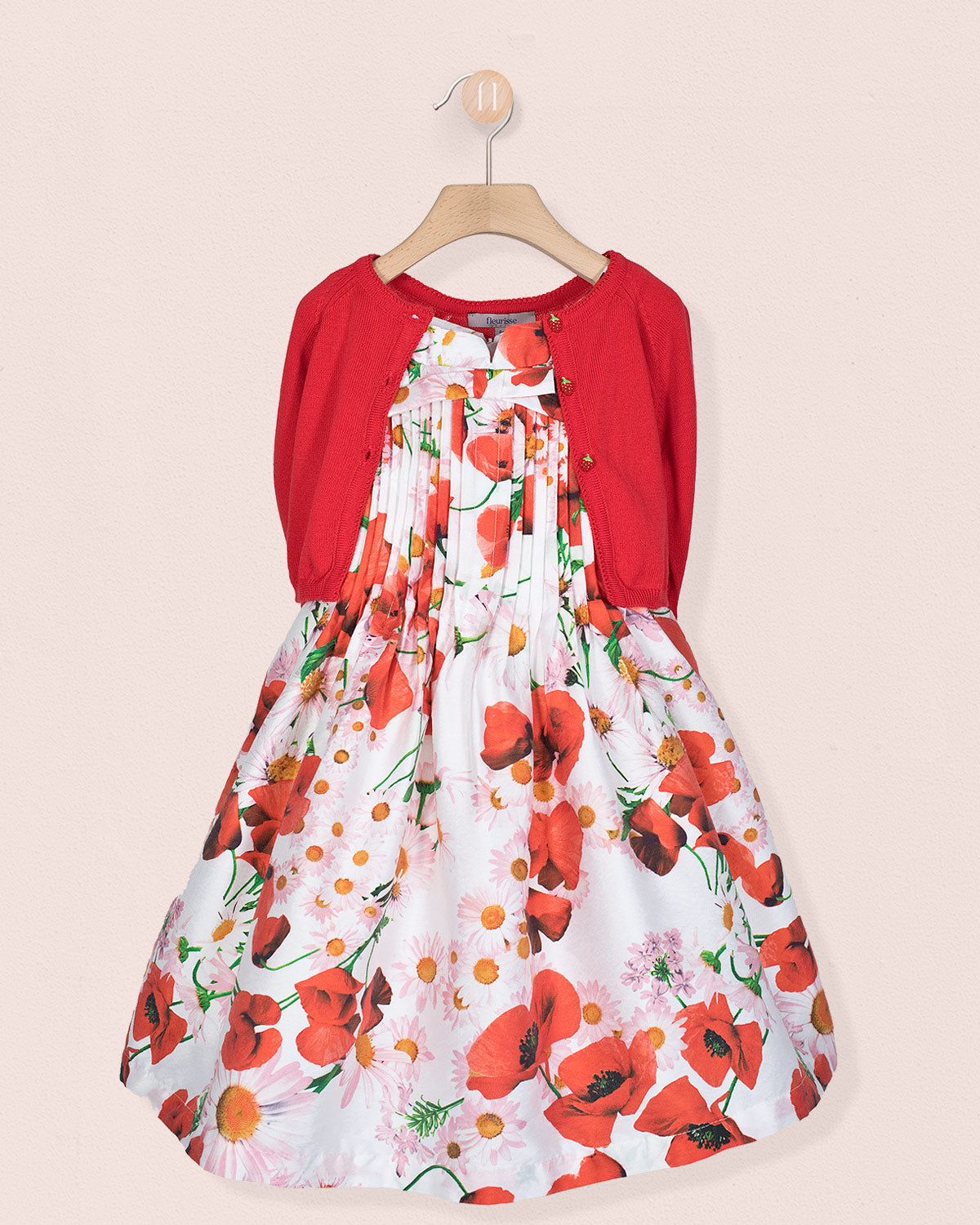 Biaritz Italian Coral Poppies - Dress